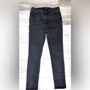 Kancan Size 11 Skinny Jeans Black Dark Wash High Rise Inseam 28 In